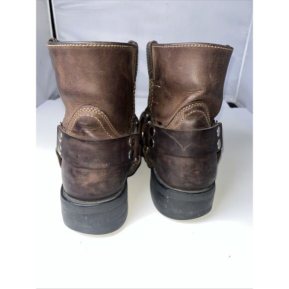 VNT Harley Davidson Harness Riding Boots Genuine Leather Square Toe Ankle Sz 9 - Picture 8 of 13